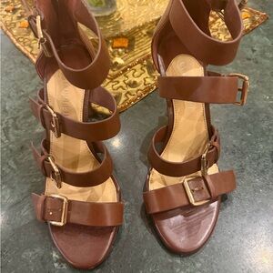 Gianni Bini Brown Strappy Heels